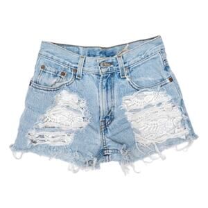 Vintage 90's Levi's Reworked Cutoff Denim Shorts Womens 24"